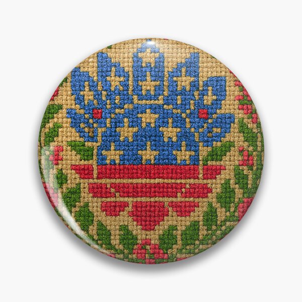 Item preview, America 250 Heritage Folk Art | Vintage Patriotic Embroidery Motif designed and sold by BLUESKYDEZIGN .