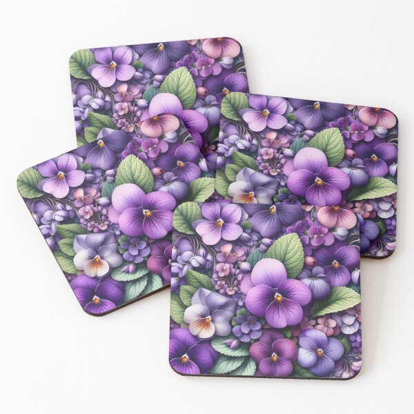 Item preview, Pretty Purple Violets designed and sold by TinCatOutPost.