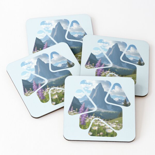 Item preview, Peak Prism Mountain Landscape - Abstract Geometric Meadows designed and sold by PriyaMagic.