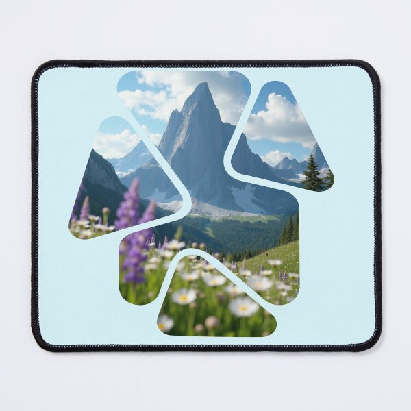 Item preview, Peak Prism Mountain Landscape - Abstract Geometric Meadows designed and sold by PriyaMagic.