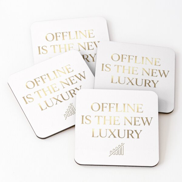 Item preview, Offline Is The New Luxury Minimalist Aesthetic Quote Design designed and sold by agaa-vibes-studio.