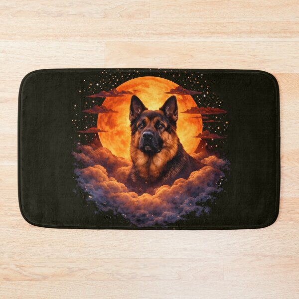 Item preview, German Shepherd Moon Art – German Shepherd Memorial Art Dog Lover Gift designed and sold by PixelsPaws.