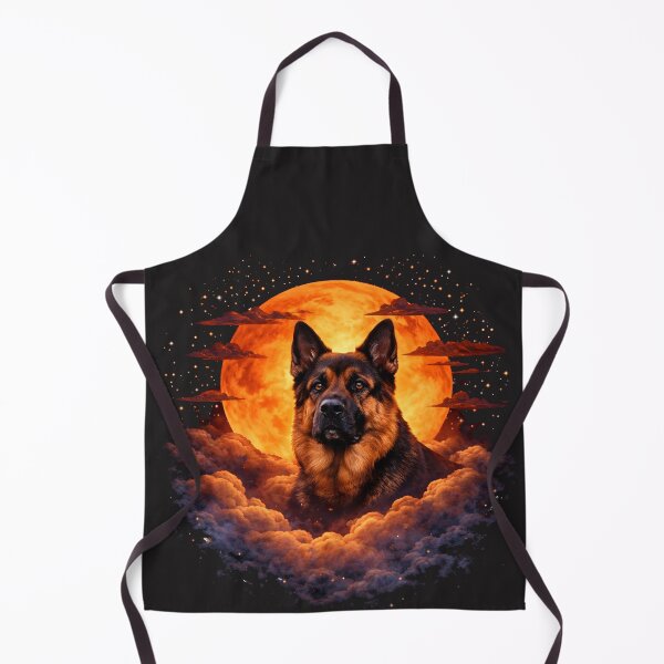 Item preview, German Shepherd Moon Art – German Shepherd Memorial Art Dog Lover Gift designed and sold by PixelsPaws.