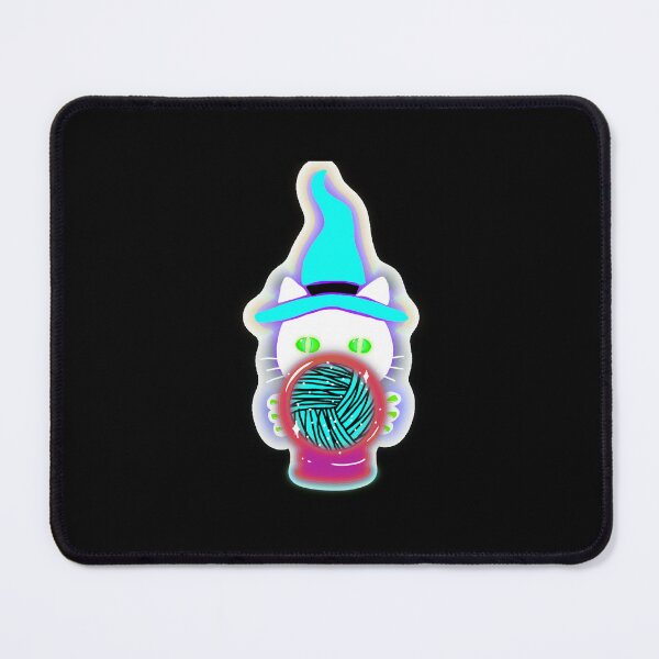 Item preview, Aqua Yarn Magic Cat - Turquoise Cat Sticker Version designed and sold by ArtyWares.