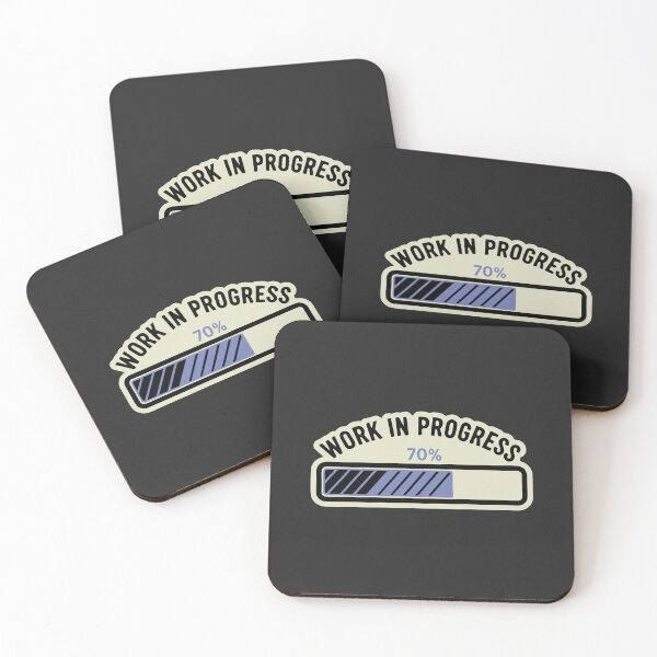 Item preview, "Work In Progress 70%" Funny Retro Loading Bar Computer Meme designed and sold by Cipher & Soul.