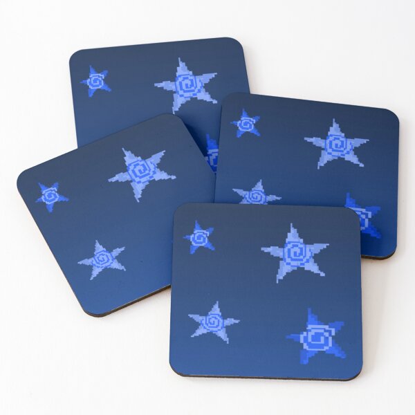 Item preview, Blue background print with stars. Pixel art. designed and sold by YaroshMaria.