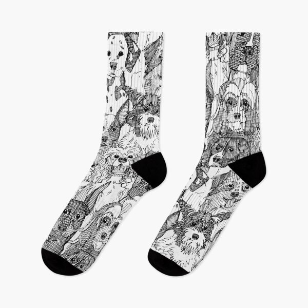 Item preview, dogs aplenty black white designed and sold by scrummy.