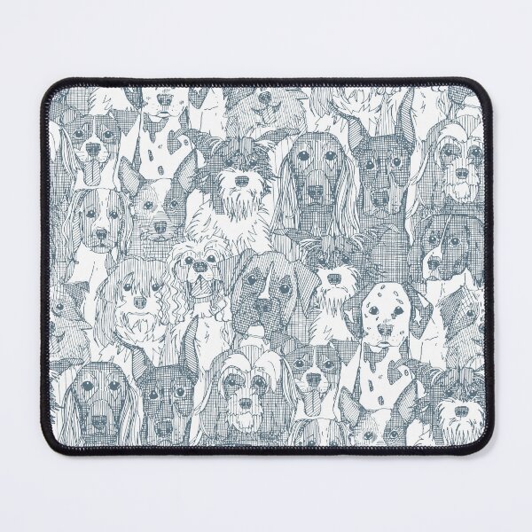 Item preview, dogs aplenty bluestone white designed and sold by scrummy.