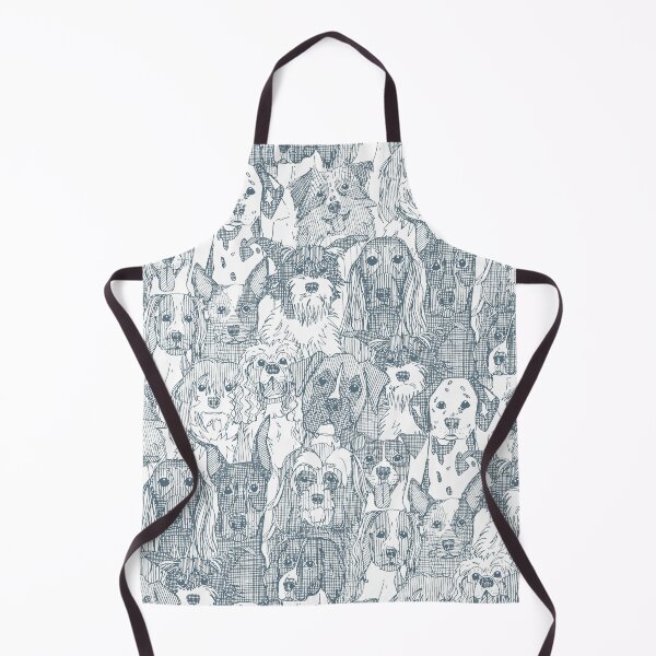 Item preview, dogs aplenty bluestone white designed and sold by scrummy.