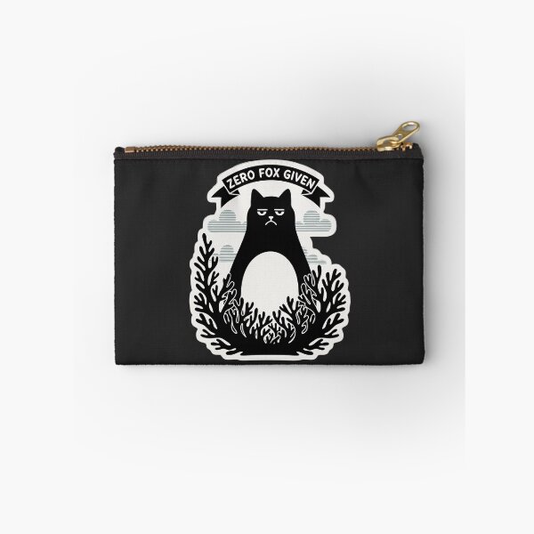 Item preview, "Zero Fox Given" Funny Grumpy Animal Pun Retro Badge designed and sold by Cipher & Soul.
