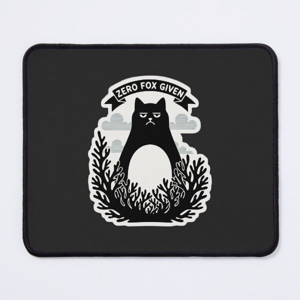 Item preview, "Zero Fox Given" Funny Grumpy Animal Pun Retro Badge designed and sold by Cipher & Soul.