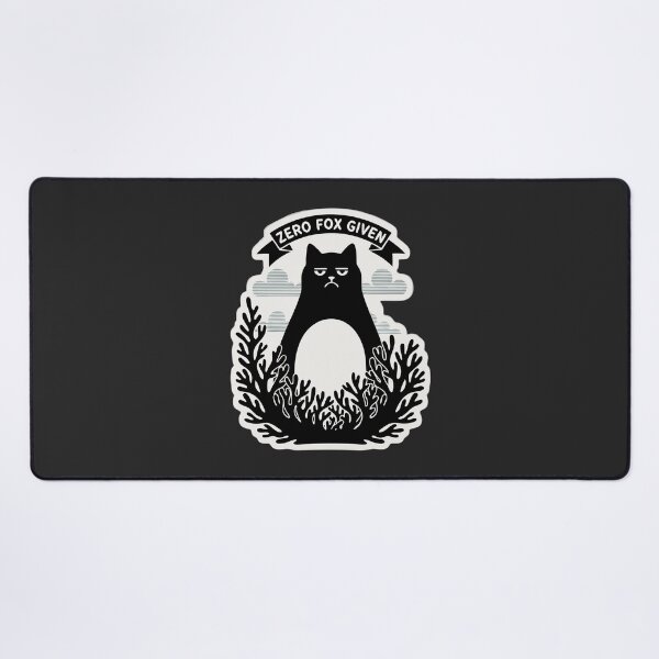 Item preview, "Zero Fox Given" Funny Grumpy Animal Pun Retro Badge designed and sold by Cipher & Soul.