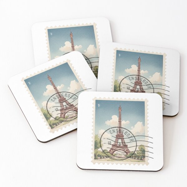 Item preview, Eiffel Tower Vintage postage Stamp designed and sold by bloom-moon.