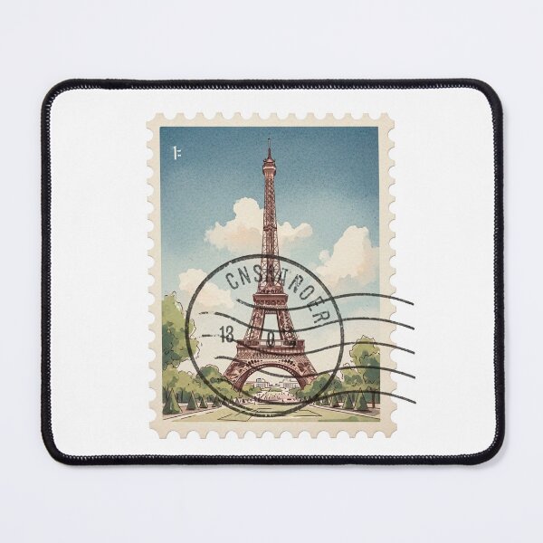 Item preview, Eiffel Tower Vintage postage Stamp designed and sold by bloom-moon.