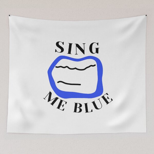 Item preview, Sing Me Blue Vocalist Minimalist Line Art designed and sold by LekkieStudioArt.