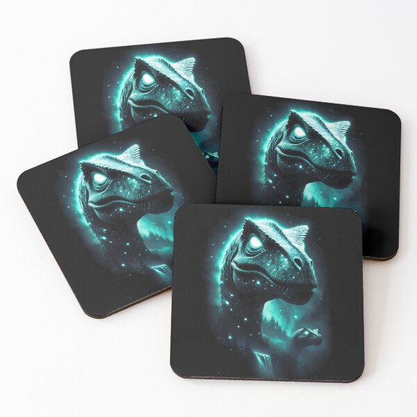 Item preview, Glowing Velociraptor Mystical Moonlight Dinosaur Art designed and sold by Syrupulse.