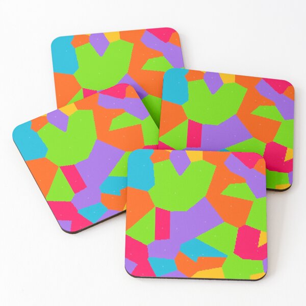Item preview, Neon Fault Voronoi Geometric Abstract Art Print designed and sold by VeluxCreative.