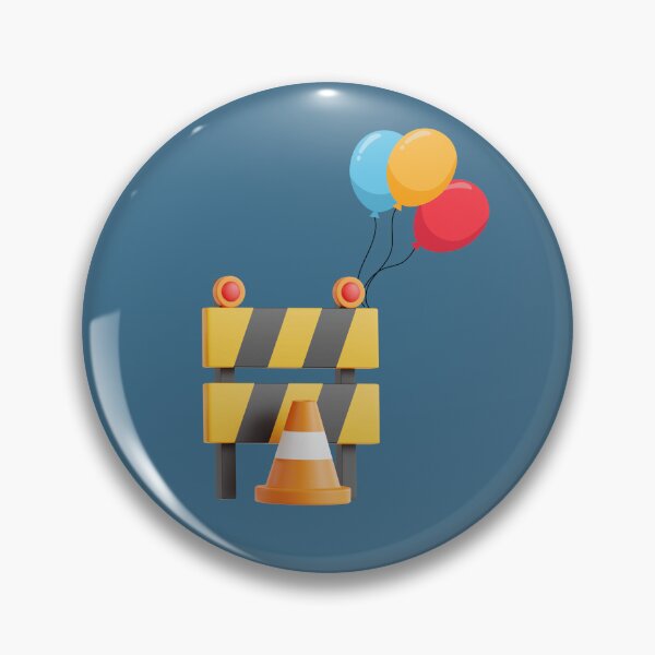 Item preview, Funny Roadwork Barrier with Balloons - Cute Construction Humor Design. designed and sold by LunaPrintCo.