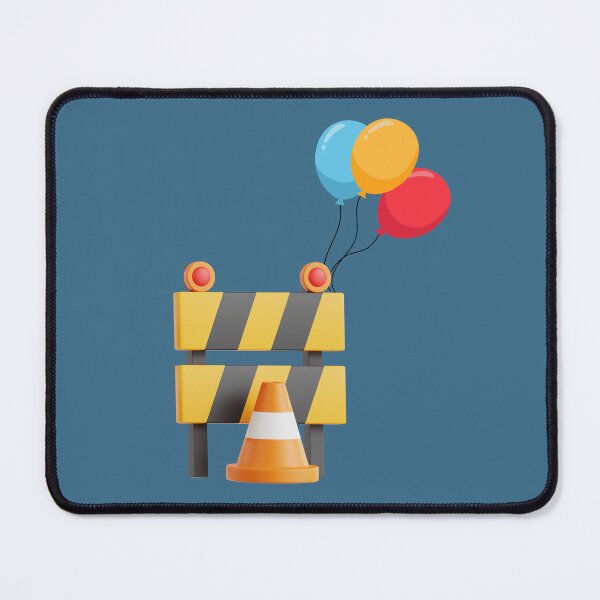 Item preview, Funny Roadwork Barrier with Balloons - Cute Construction Humor Design. designed and sold by LunaPrintCo.