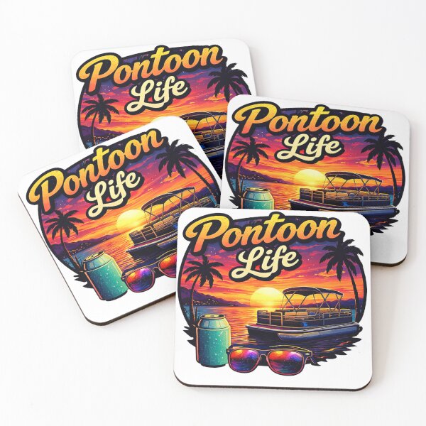 Item preview, Pontoon Life Retro Sunset Lake Vibes Boating Shirt designed and sold by CrazyGirlllc.