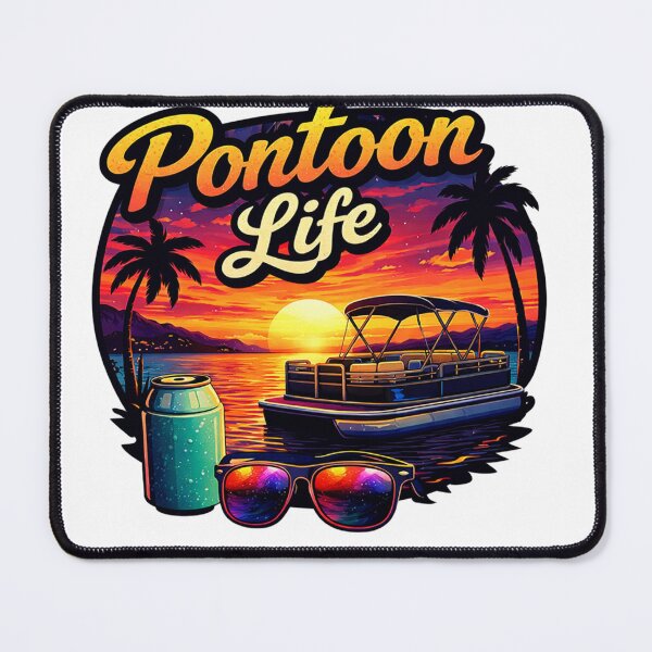 Item preview, Pontoon Life Retro Sunset Lake Vibes Boating Shirt designed and sold by CrazyGirlllc.