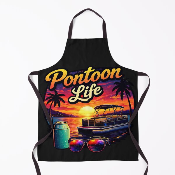 Item preview, Pontoon Life Retro Sunset Lake Vibes Boating Shirt designed and sold by CrazyGirlllc.
