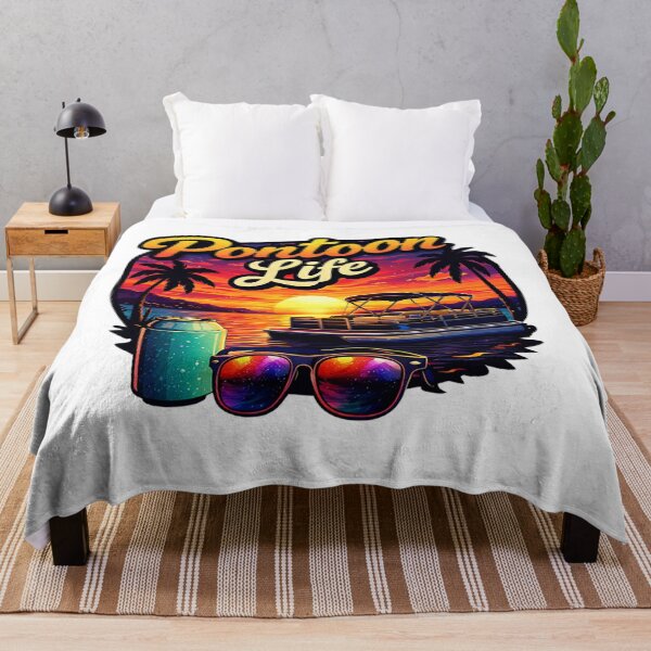 Item preview, Pontoon Life Retro Sunset Lake Vibes Boating Shirt designed and sold by CrazyGirlllc.