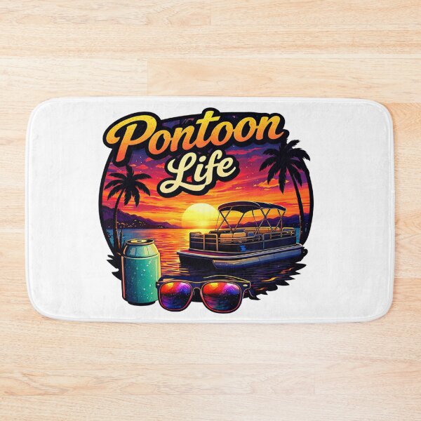 Item preview, Pontoon Life Retro Sunset Lake Vibes Boating Shirt designed and sold by CrazyGirlllc.