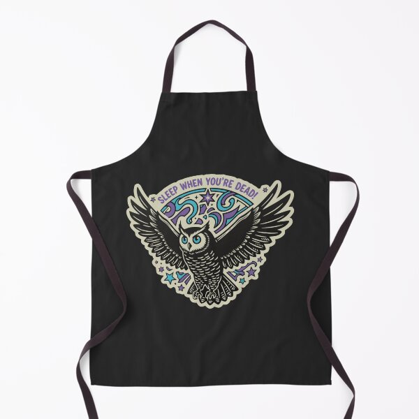 Item preview, "Sleep When You're Dead!" Funny Nocturnal Trippy Owl designed and sold by Cipher & Soul.