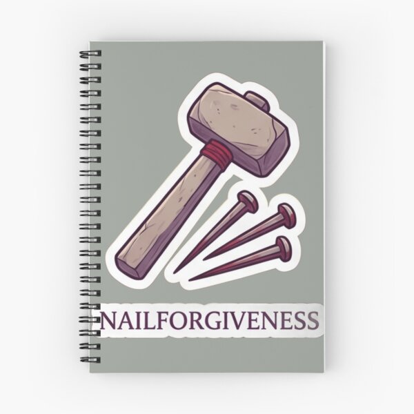 Item preview, Hammer and Nails "Nailforgiveness" Vinyl Sticker – Christian Lenten & Repentance Art designed and sold by ShoopingAn.