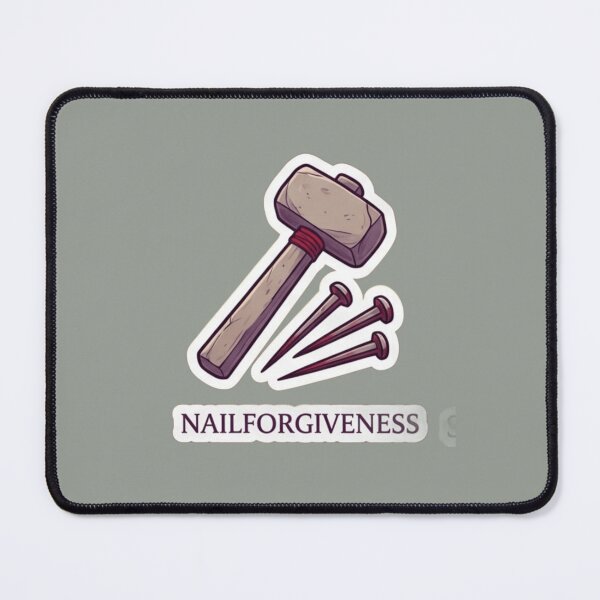 Item preview, Hammer and Nails "Nailforgiveness" Vinyl Sticker – Christian Lenten & Repentance Art designed and sold by ShoopingAn.