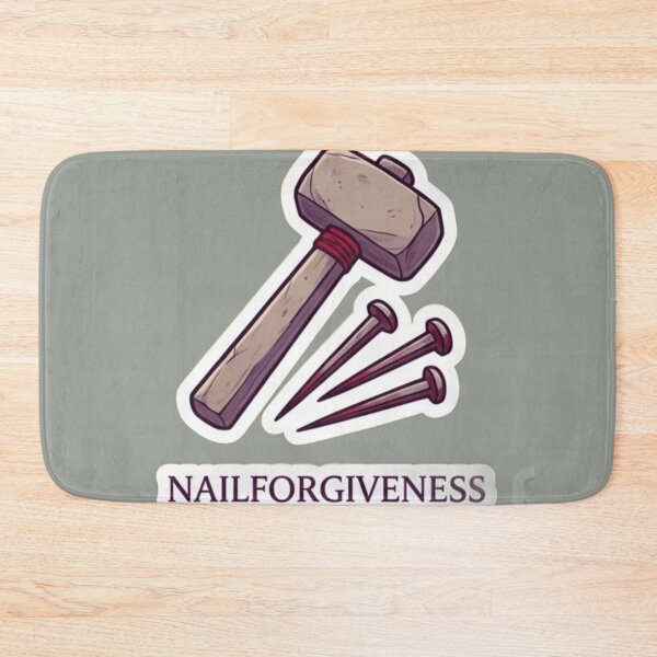 Item preview, Hammer and Nails "Nailforgiveness" Vinyl Sticker – Christian Lenten & Repentance Art designed and sold by ShoopingAn.