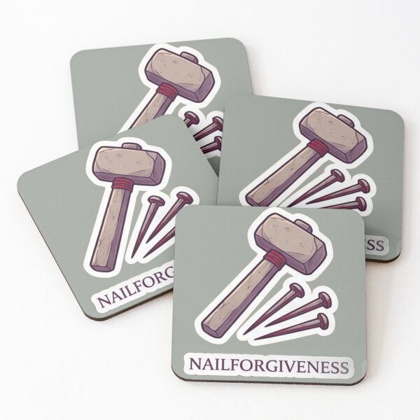 Item preview, Hammer and Nails "Nailforgiveness" Vinyl Sticker – Christian Lenten & Repentance Art designed and sold by ShoopingAn.