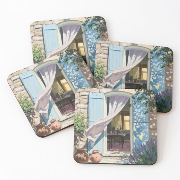 Item preview, Provence Doorway Scene | French Countryside Entrance with Lavender Painting designed and sold by CARRAANN.