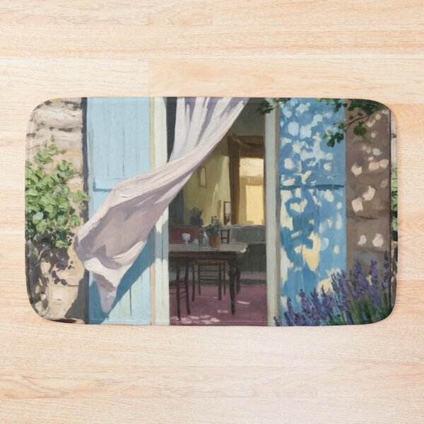 Item preview, Provence Doorway Scene | French Countryside Entrance with Lavender Painting designed and sold by CARRAANN.