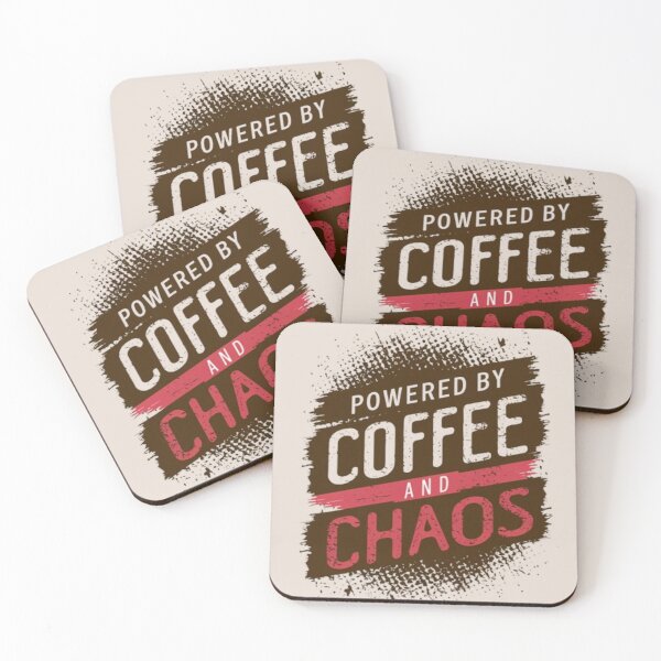Item preview, Powered by Coffee and Chaos designed and sold by R-market.