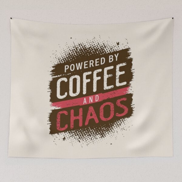 Item preview, Powered by Coffee and Chaos designed and sold by R-market.