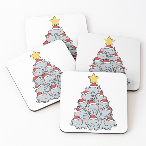 Item preview, Charming Baby Elephant Christmas Tree Holiday designed and sold by chattsuede.