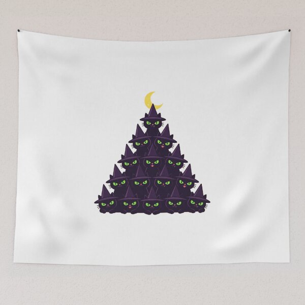 Item preview, Witch Hat Black Cat Pyramid Halloween Stack designed and sold by chattsuede.