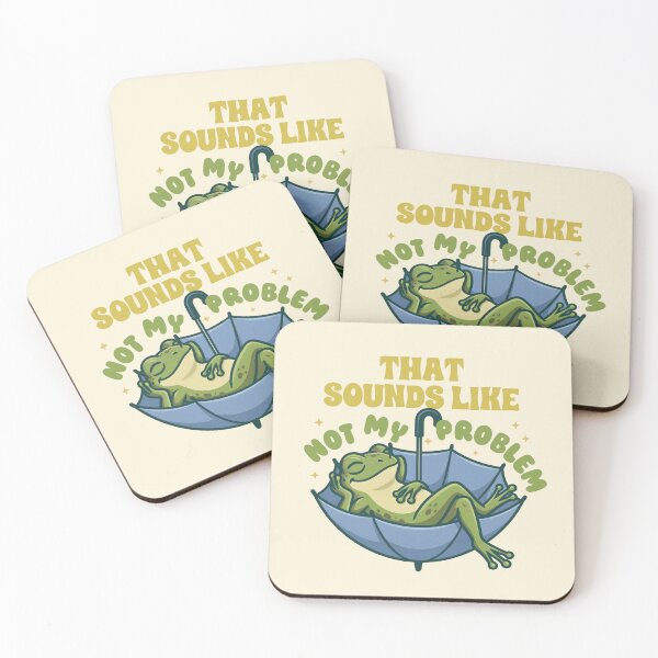 Item preview, Funny Relaxing Frog in Umbrella Not My Problem designed and sold by LinaValearte.