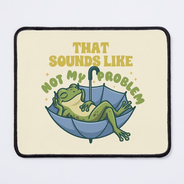 Item preview, Funny Relaxing Frog in Umbrella Not My Problem designed and sold by LinaValearte.