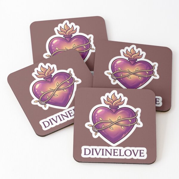 Item preview, Divine Love Sacred Heart Sticker – Purple & Gold Religious Faith Decal designed and sold by ShoopingAn.
