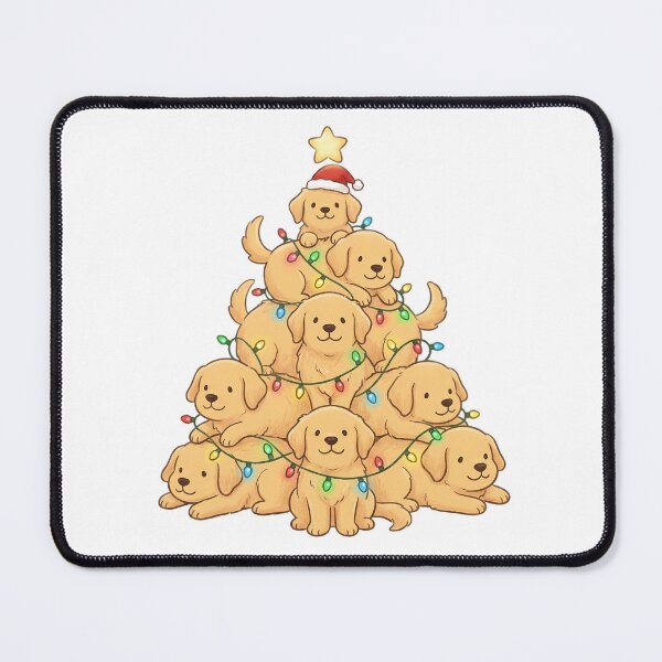 Item preview, Adorable Golden Retriever Christmas Tree Stack designed and sold by chattsuede.