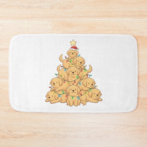 Item preview, Adorable Golden Retriever Christmas Tree Stack designed and sold by chattsuede.