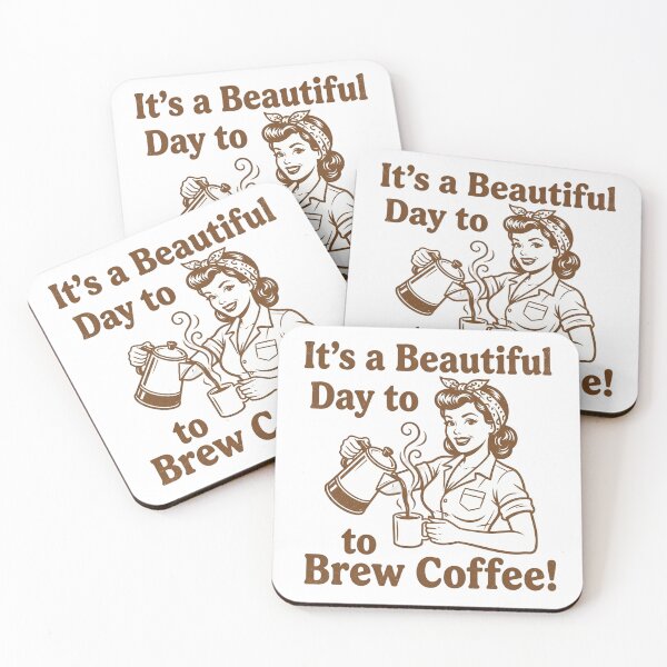 Item preview, Beautiful Day to Brew Coffee Vintage Pin-Up Morning Routine designed and sold by chattsuede.