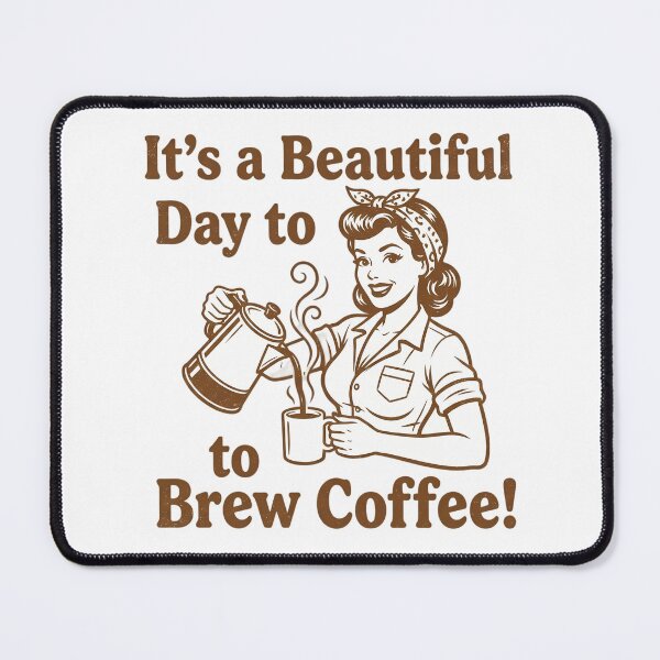 Item preview, Beautiful Day to Brew Coffee Vintage Pin-Up Morning Routine designed and sold by chattsuede.