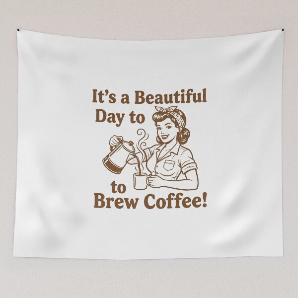 Item preview, Beautiful Day to Brew Coffee Vintage Pin-Up Morning Routine designed and sold by chattsuede.