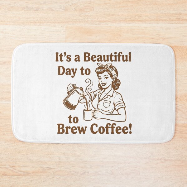 Item preview, Beautiful Day to Brew Coffee Vintage Pin-Up Morning Routine designed and sold by chattsuede.