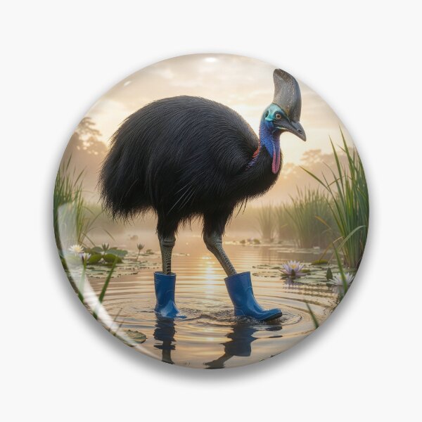 Item preview, Cassowary Wades in Rain Boots designed and sold by Tridentulus.