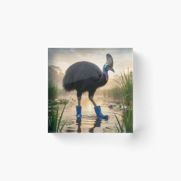 Item preview, Cassowary Wades in Rain Boots designed and sold by Tridentulus.
